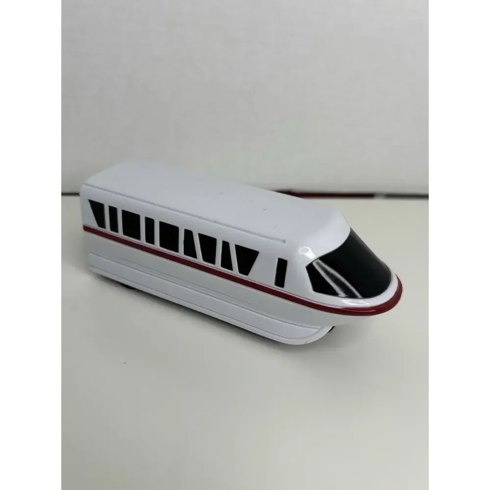 Disney Parks Monorail Passenger Car Toy White Red Rolling Plastic Train Used